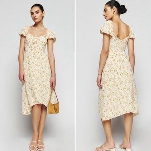 Reformation Maebry Short Sleeve Midi Dress